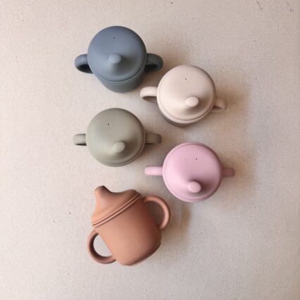 Silicone Sippy Cup with handles Kαραμελί