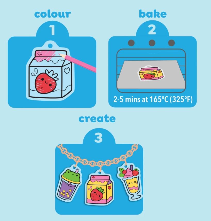 Shrinkorama – Charm Bracelet – Kawaii Drinks - Image 5