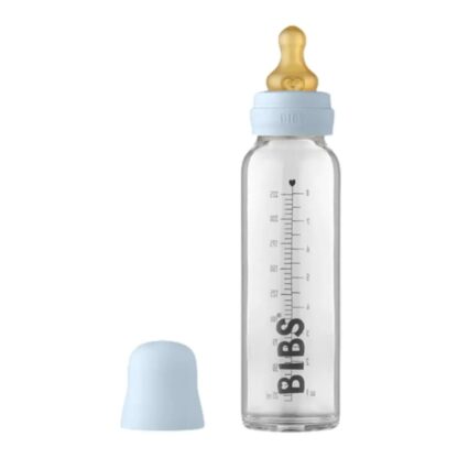 Bibs Μπιμπερό Γυάλινο Latex 225ml - baby blue