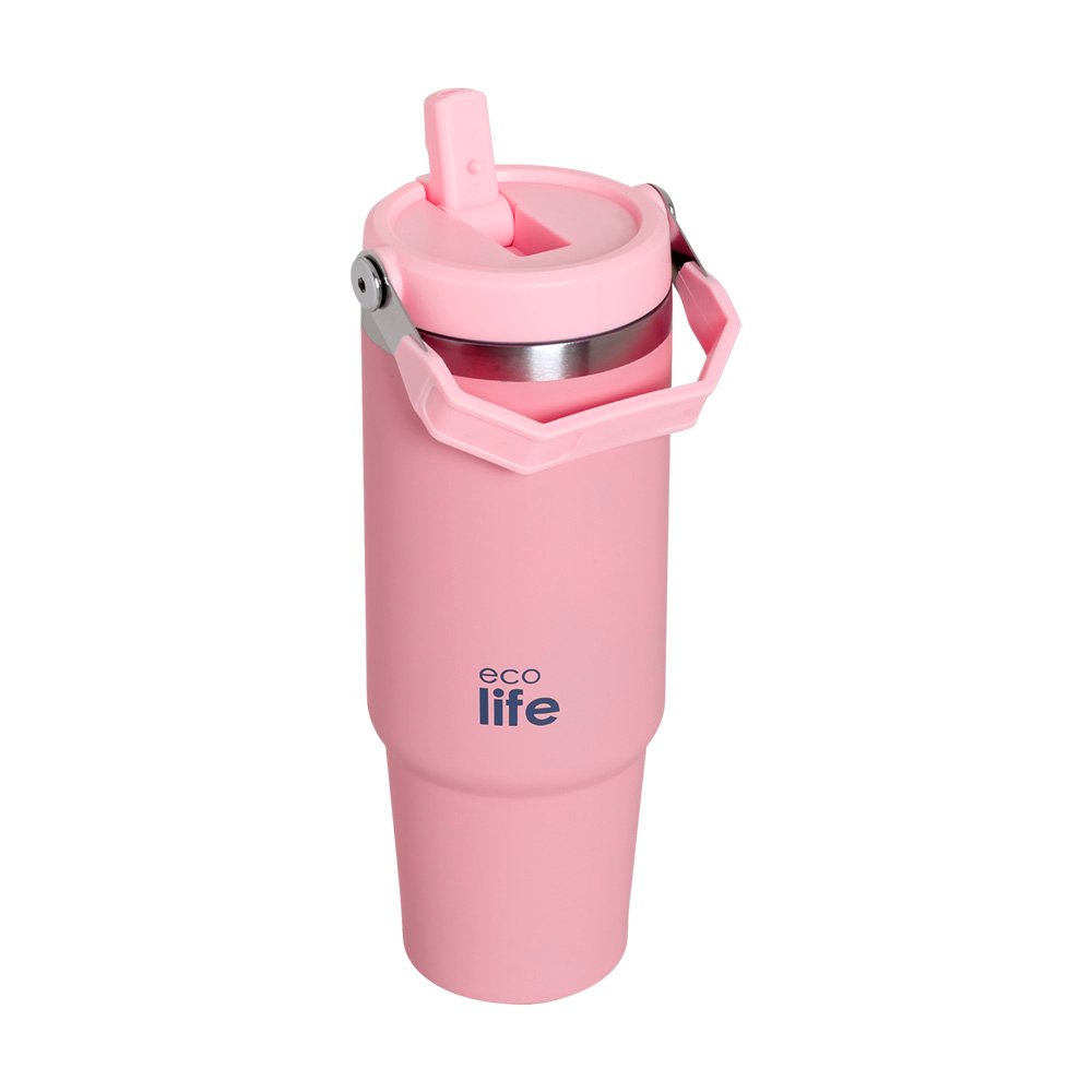 PINK 'HANDLE LID' TUMBLER 900ML - Image 2