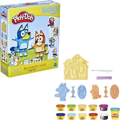 Hasbro Play-Doh Σετ Πλαστοζυμαράκι Πλαστελίνης Bluey Make & Mash Costumes με 11 Χρώματα για 3+ Ετών - Image 2